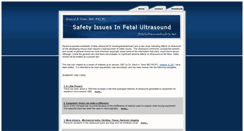 Desktop Screenshot of fetalultrasoundsafety.net